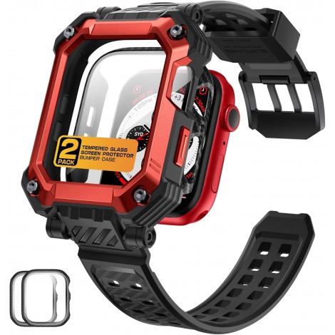 เคส พร้อมสาย และฟิล์มกระจก SUPCASE UB Pro สำหรับ Apple Watch 9 / 8 / 7 / SE 3 / 44 / 45 mm